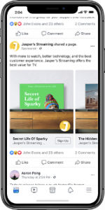 L'application Facebook possède une nouvelle fonctionnalité qui est Dynamic Ads for Streaming, des publicités pour les éditeurs de streaming vidéo