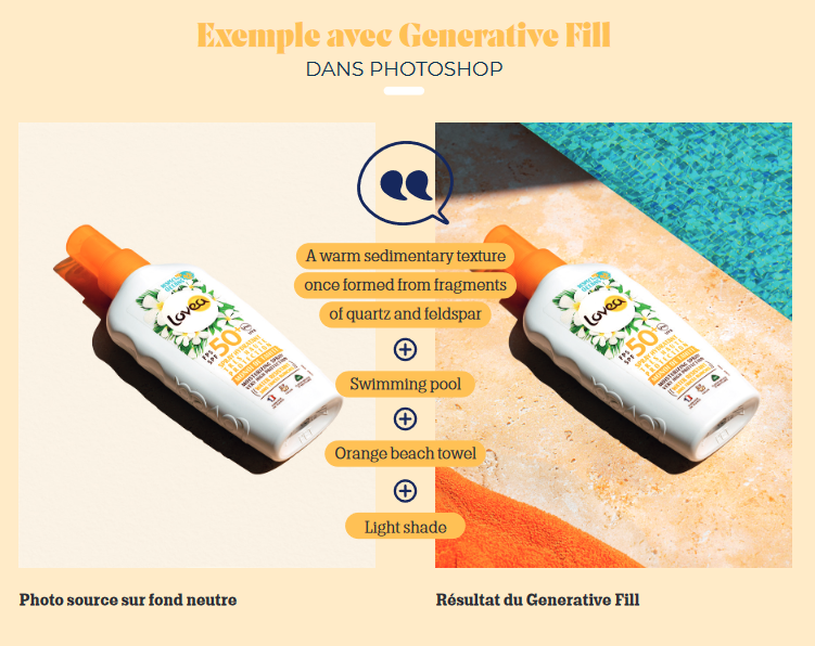 Exemple de l'utilisation de l'IA sur Photoshop avec l'outil "Generative Fill"